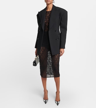 Top DG en tul de mezcla de algodón | Dolce&Gabbana