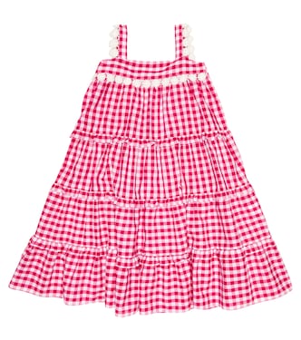 Embroidered gingham cotton dress | Tartine et Chocolat
