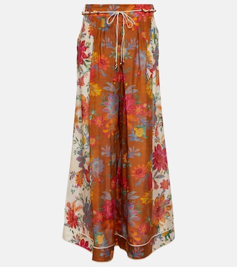 Pantalon ample Ginger imprimé en soie | Zimmermann