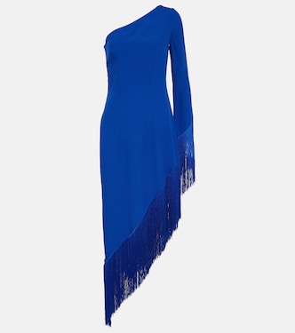 Vestido midi asimétrico Aventador con flecos | Taller Marmo