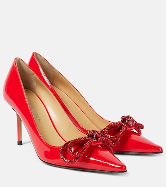 85 bow-detail patent leather pumps | Mach & Mach
