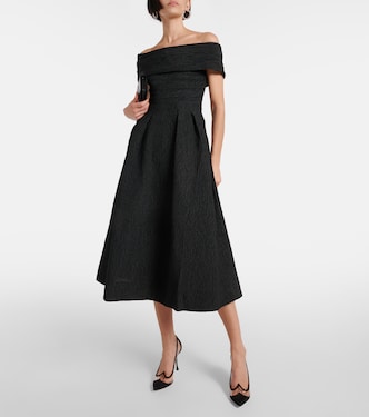 Bridal - Abito midi Helene in broccato | Rebecca Vallance