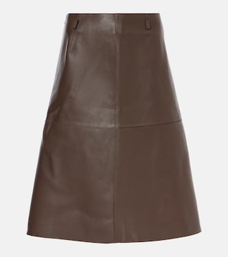 Falda midi de piel | Toteme