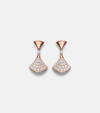 Divas' Dream 18kt rose gold earrings with diamonds | Bvlgari