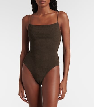 Shirred jersey swimsuit | Toteme