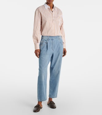 Jeans rectos de tiro alto | Brunello Cucinelli