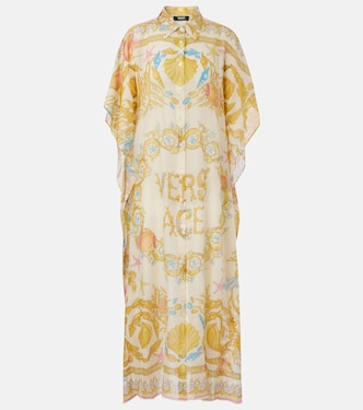 Underwater Barocco cotton and silk beach dress | Versace