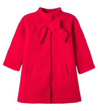 Bow-detail bouclé coat | Patachou