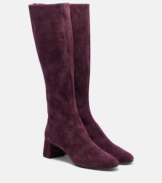 Stiefel Saint Honoré 50 aus Veloursleder | Aquazzura