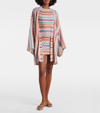 Zig Zag oversized lamé wrap cardigan | Missoni