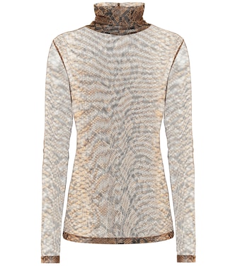 Dolcevita stretch a stampa pitone | Dries Van Noten