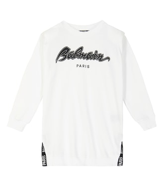 Vestido de algodón con logo | Balmain Kids