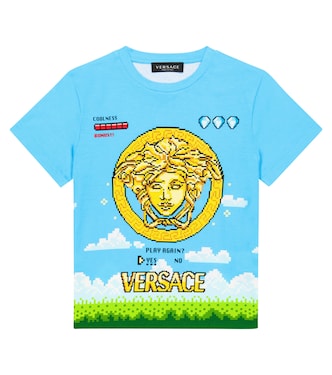 Video Game Medusa 코튼 티셔츠 | Versace Kids