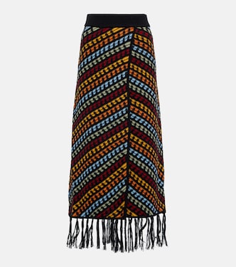 Falda midi Jones con flecos | Dodo Bar Or