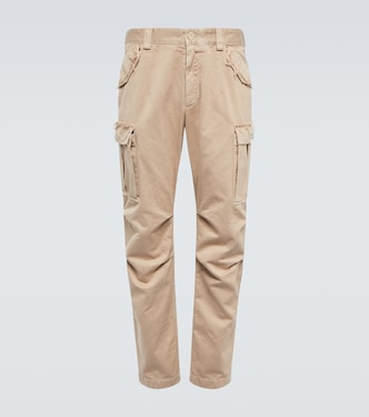 Pantalones cargo de algodón teñido en prenda | Dolce&Gabbana