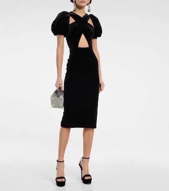 Wrap velvet midi dress | Christopher Kane