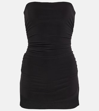 Ruched bandeau jersey minidress | Norma Kamali