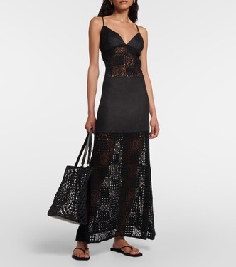Maxikleid Rayure aus Häkelstrick | SIR