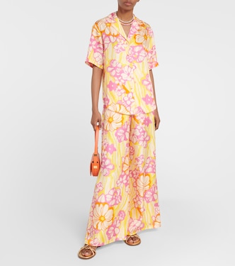 Chemise Fenella en soie à fleurs | Alémais
