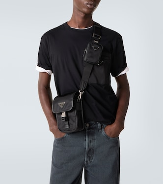 Bolso cruzado de Re-Nylon y piel Saffiano | Prada