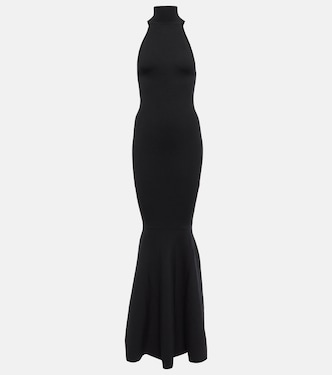 High-neck wool-blend maxi gown | Nina Ricci