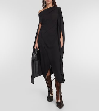Asymmetric draped midi dress | Acne Studios
