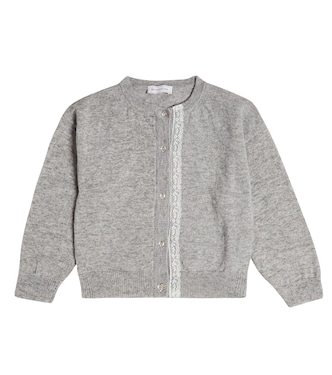 Cardigan en laine à dentelle | Monnalisa