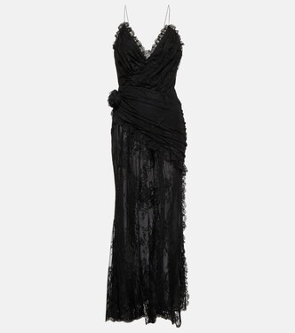Robe longue en dentelle | Alessandra Rich