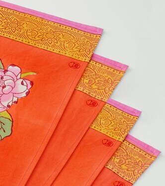 Tea Flower set of 4 cotton placemats | Lisa Corti