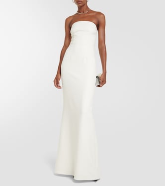 Robe longue de mariée en crêpe | Safiyaa