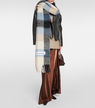 Checked alpaca and wool-blend scarf | Acne Studios