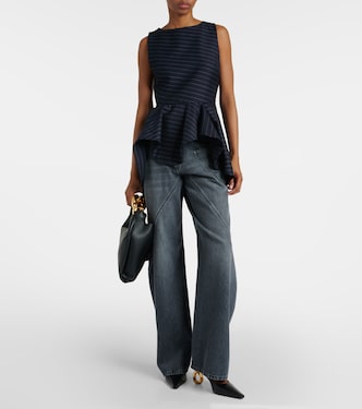 Peplum wool-blend top | JW Anderson