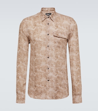 Camicia Buba in lino con stampa floreale | Kiton