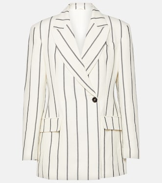 Blazer en lin et coton à ornements | Brunello Cucinelli
