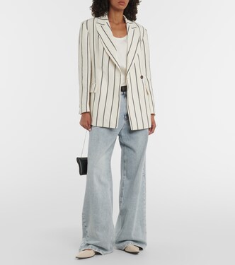 Blazer en lin et coton à ornements | Brunello Cucinelli