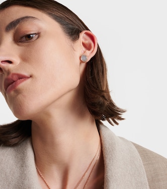 Boucle d'oreille unique Antifer en or rose 18 ct, nacre et diamants | Repossi