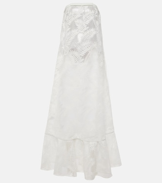 Vestido largo en jacquard | Adriana Degreas