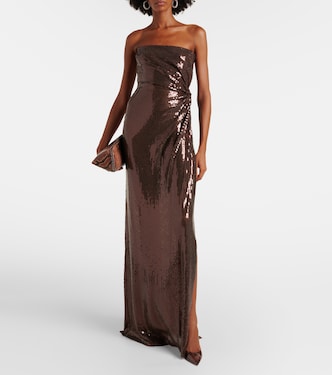 Sequined gathered gown | Alex Perry