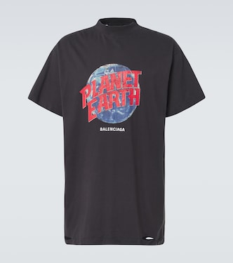T-Shirt Planet Earth aus Baumwolle | Balenciaga