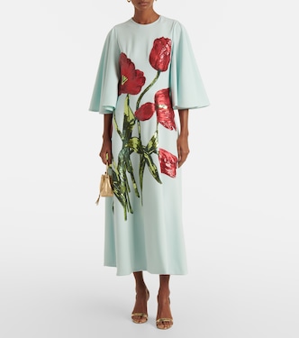 Vestido midi Emlynn de crepé con lentejuelas | Costarellos