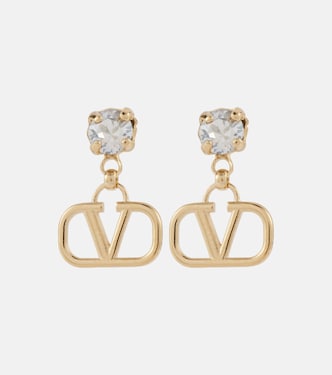 Boucles d’oreilles VLogo Signature à cristaux | Valentino
