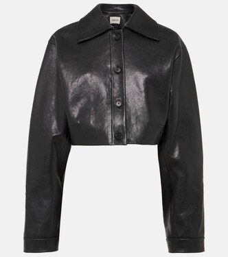 Cropped-Lederjacke Sue | Khaite