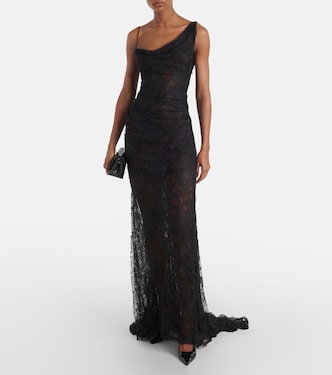 Bridal Lace Minerva semi-sheer open-back gown | Vivienne Westwood