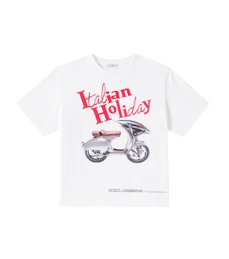 Printed cotton jersey T-shirt | Dolce&Gabbana Kids