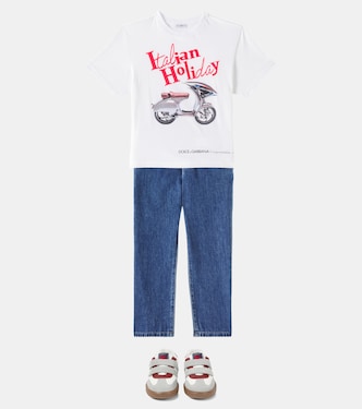 Printed cotton jersey T-shirt | Dolce&Gabbana Kids