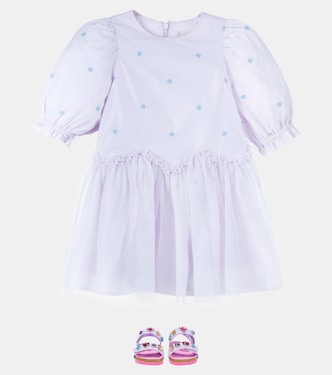 Besticktes Kleid mit Tüll | Stella McCartney Kids