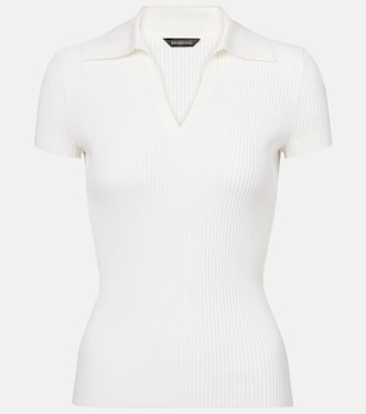 Ribbed-knit wool-blend polo sweater | Balenciaga