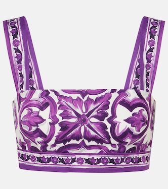 Bralette Majolica aus Baumwolle | Dolce&Gabbana