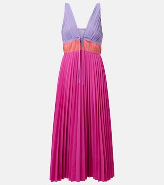 Vestido midi Stephanie de popelín plisado  | Simkhai