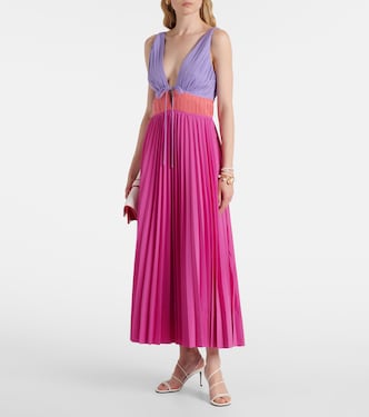 Vestido midi Stephanie de popelín plisado  | Simkhai